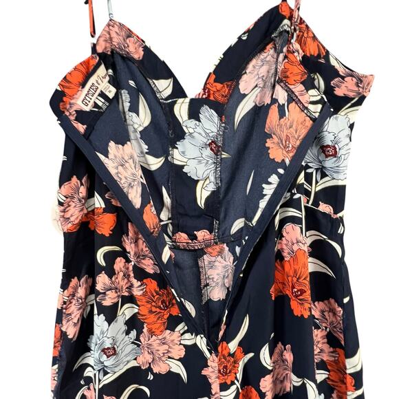 Gypsies & Moondust Jumpsuit XL Navy Blue Floral Lace Up Wide Leg Boho Resort NEW - Picture 7 of 16